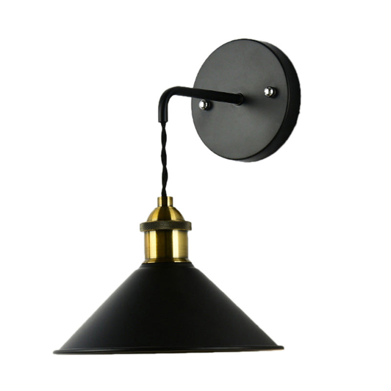 Thérèse Industrial Conical Wall Sconce 1-Head Black
