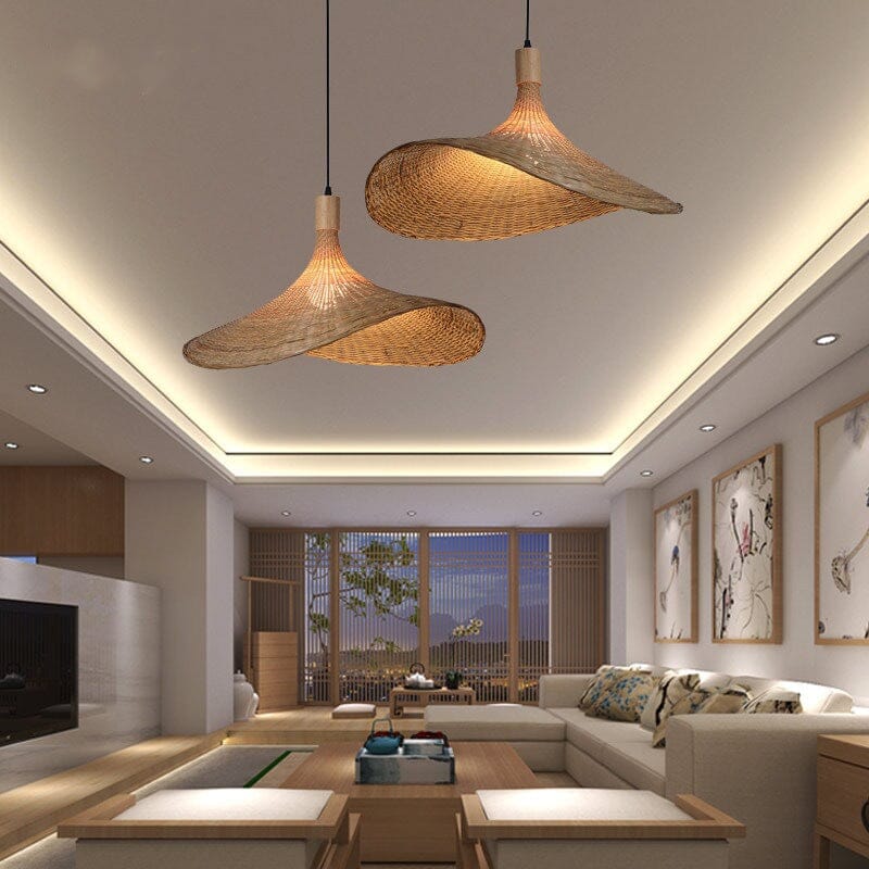 Amélie Woven Bamboo Pendant Light