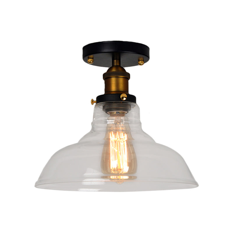 Amélie Vintage Barn Glass Semi Flush Ceiling Light