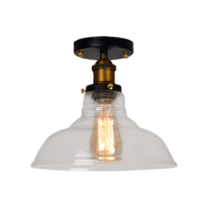 Amélie Vintage Barn Glass Semi Flush Ceiling Light