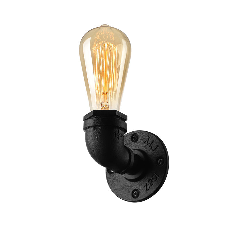 Joséphine Rustic Pipe Wall Sconce Bare Bulb Lamp