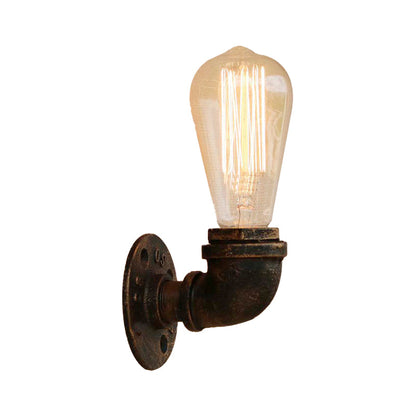 Joséphine Rustic Pipe Wall Sconce Bare Bulb Lamp