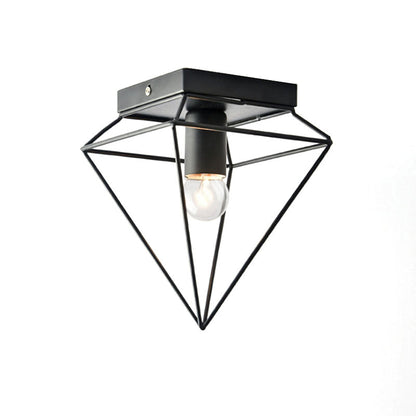 Chloé Industrial Diamond Cage Flush Ceiling Light