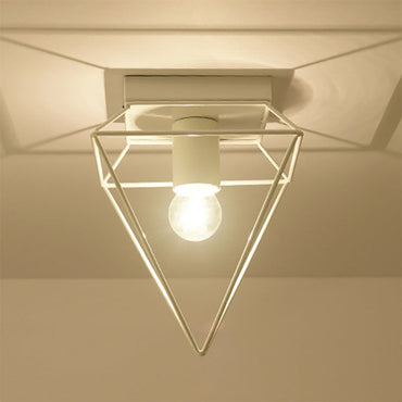 Chloé Industrial Diamond Cage Flush Ceiling Light