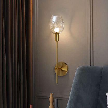 Juliette Gold Dimpled Glass wall Sconce