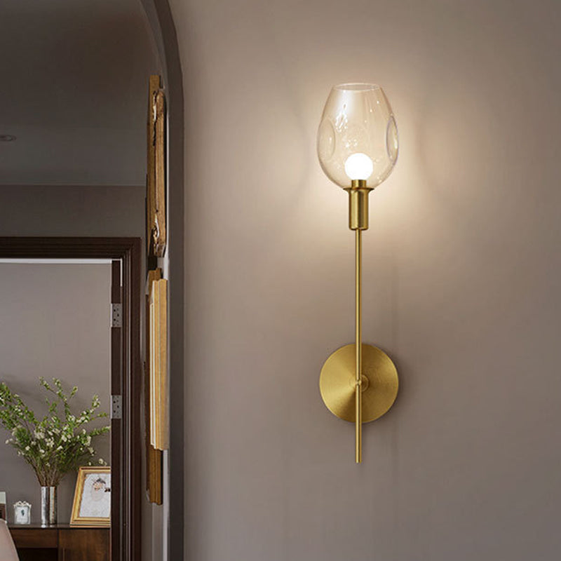 Juliette Gold Dimpled Glass wall Sconce