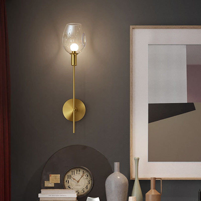 Juliette Gold Dimpled Glass wall Sconce