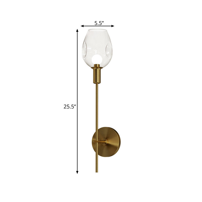 Juliette Gold Dimpled Glass wall Sconce