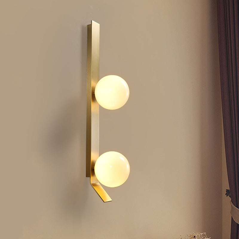 Clémence Brass Linear Double Globe Wall Light
