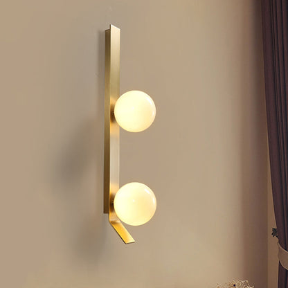 Clémence Brass Linear Double Globe Wall Light