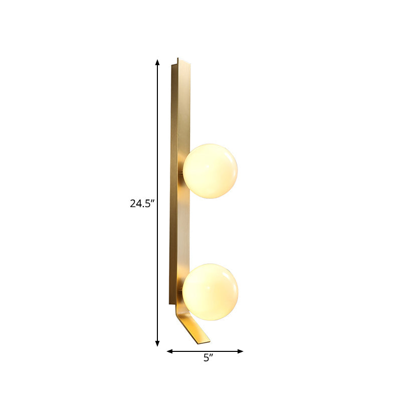 Clémence Brass Linear Double Globe Wall Light