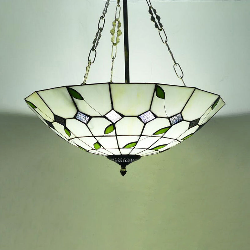 Julienne Retro Stained Glass Bowl Pendant