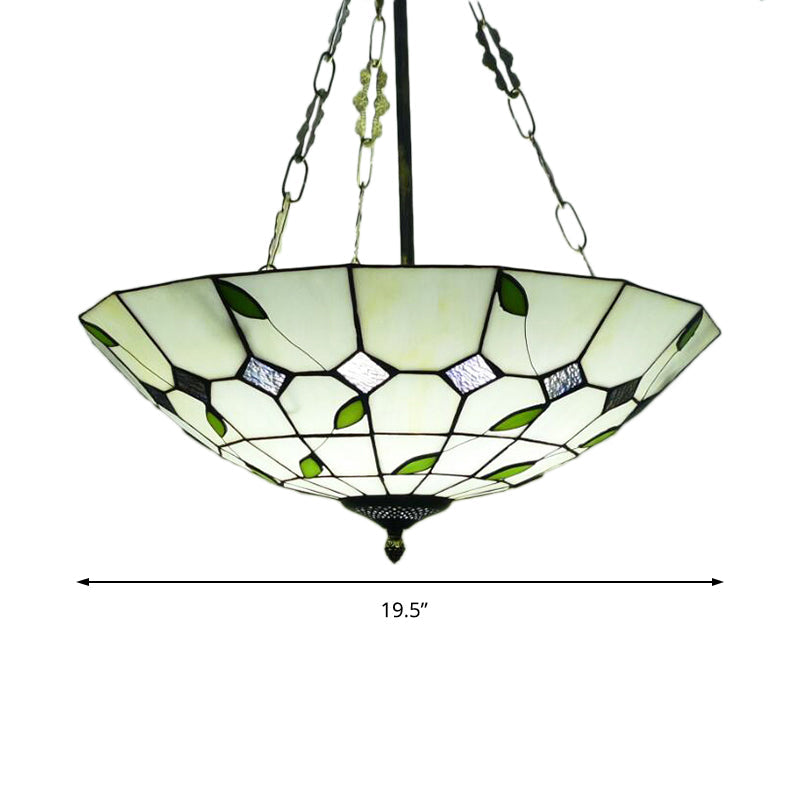 Julienne Retro Stained Glass Bowl Pendant