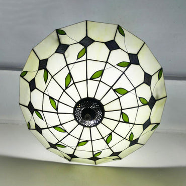 Julienne Retro Stained Glass Bowl Pendant