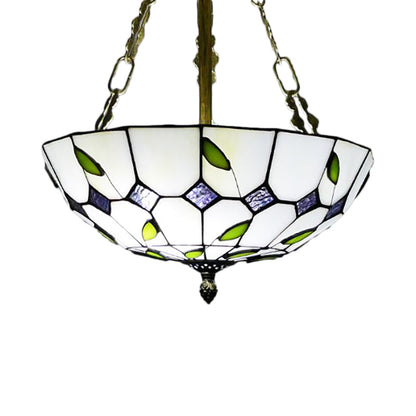 Julienne Retro Stained Glass Bowl Pendant