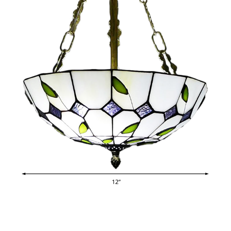 Julienne Retro Stained Glass Bowl Pendant