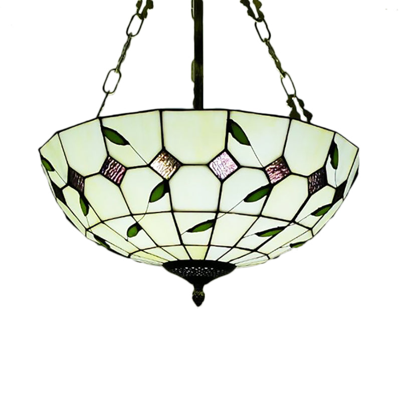 Julienne Retro Stained Glass Bowl Pendant