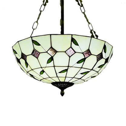 Julienne Retro Stained Glass Bowl Pendant