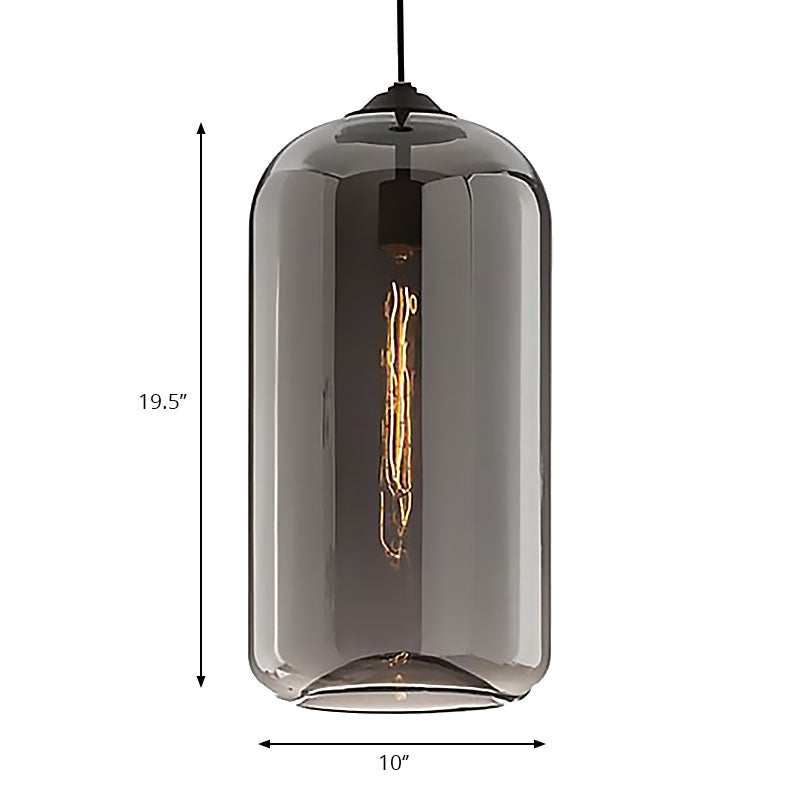 Lucienne Cylindrical Glass Contemporary Pendant Light
