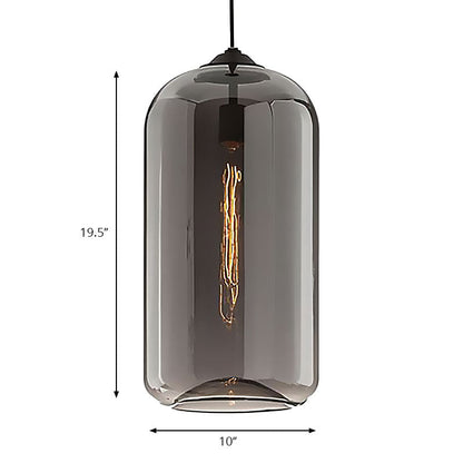 Lucienne Cylindrical Glass Contemporary Pendant Light