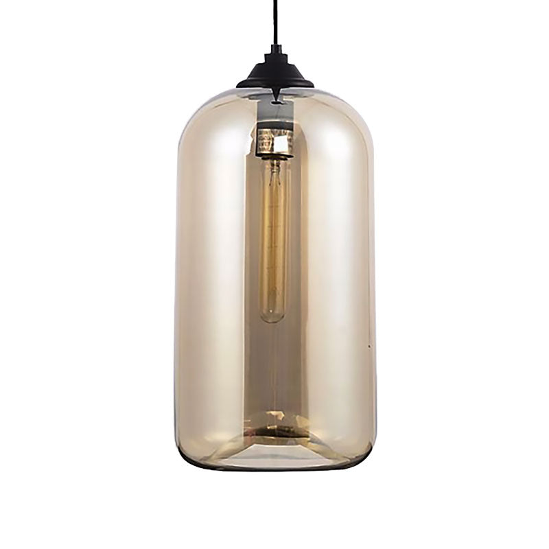 Lucienne Cylindrical Glass Contemporary Pendant Light