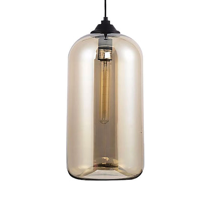 Lucienne Cylindrical Glass Contemporary Pendant Light
