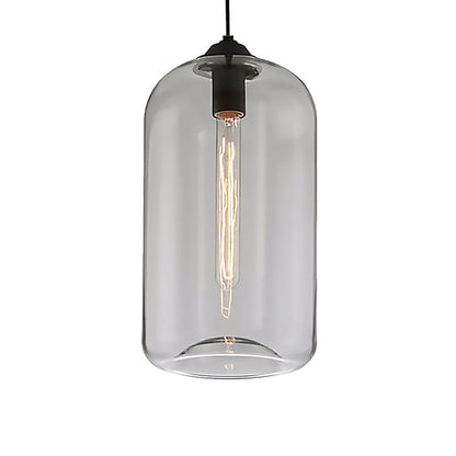 Lucienne Cylindrical Glass Contemporary Pendant Light