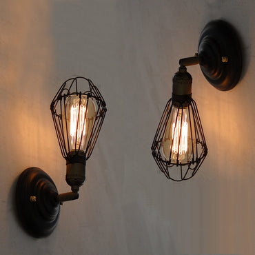 Céleste Mini Caged Wall Lamp Antique Brass