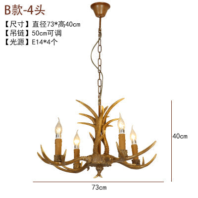 Ardenwood Rustic Deer Antler Chandelier Pendant Light