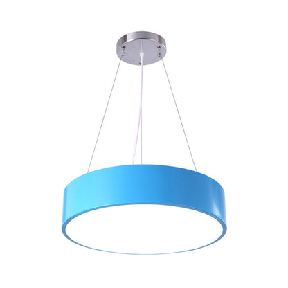 Camille Macaron Drum LED Pendant Light for Kids