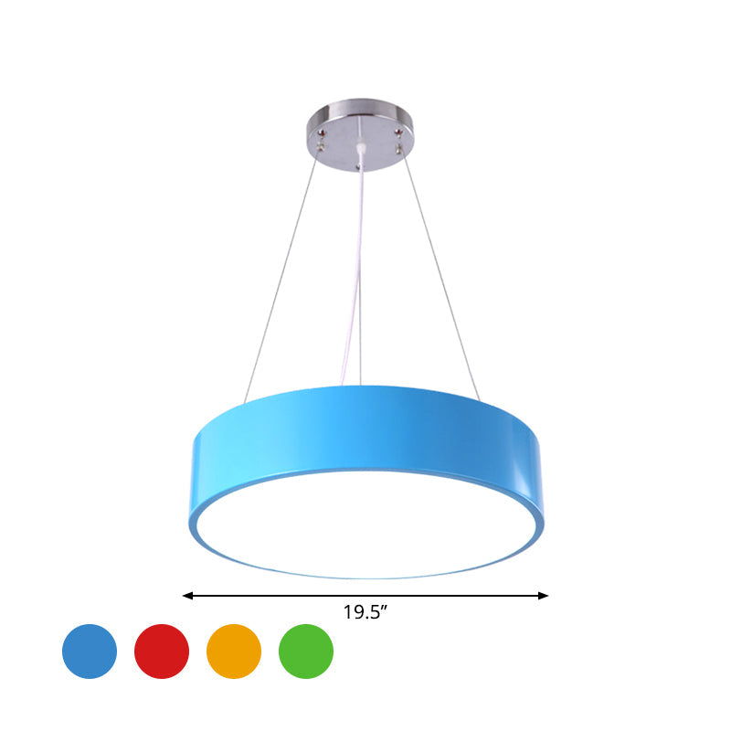 Camille Macaron Drum LED Pendant Light for Kids