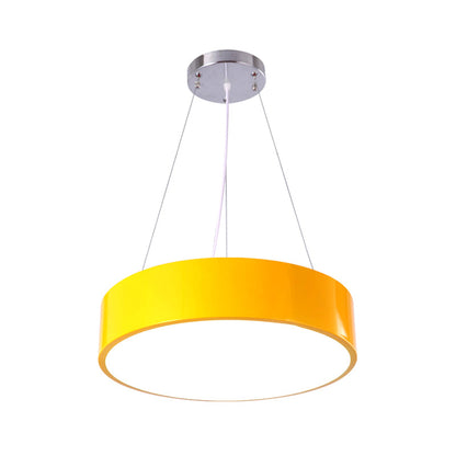 Camille Macaron Drum LED Pendant Light for Kids