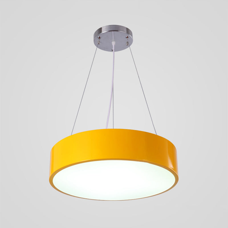 Camille Macaron Drum LED Pendant Light for Kids