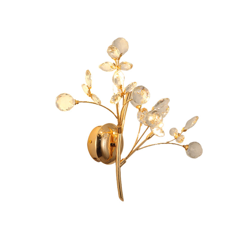 Victoire Gold Crystal Branch Wall Light Sconce