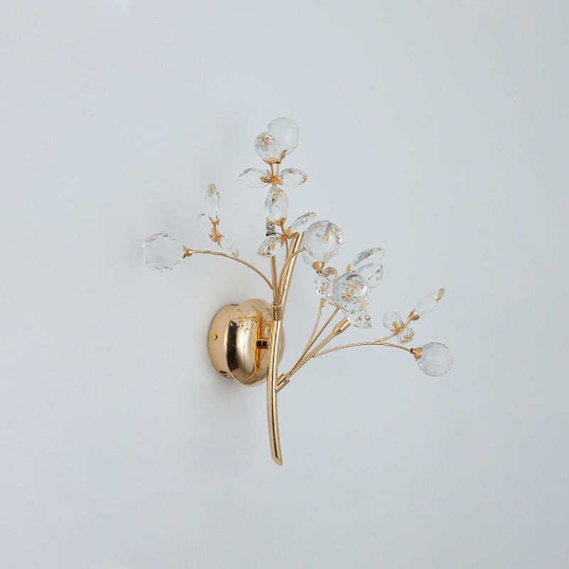 Victoire Gold Crystal Branch Wall Light Sconce