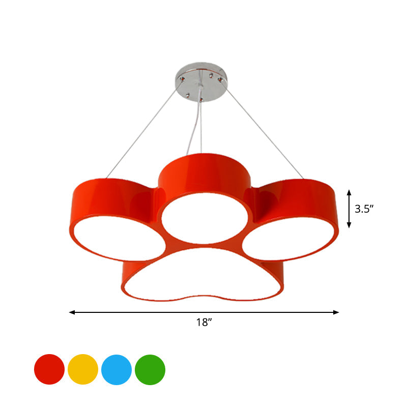 Fleur Dog Claw LED Acrylic Chandelier