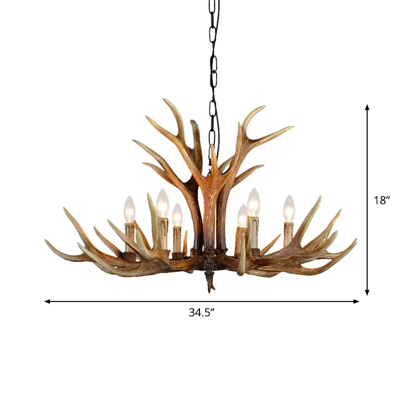 Geneviève Resin Stag Antler Chandelier