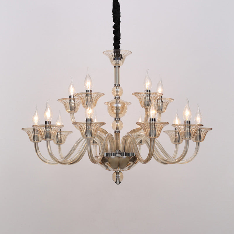 Colette Curved Arm Glass Chandelier