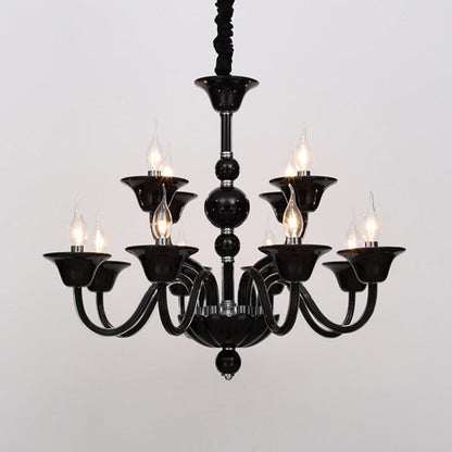 Colette Curved Arm Glass Chandelier