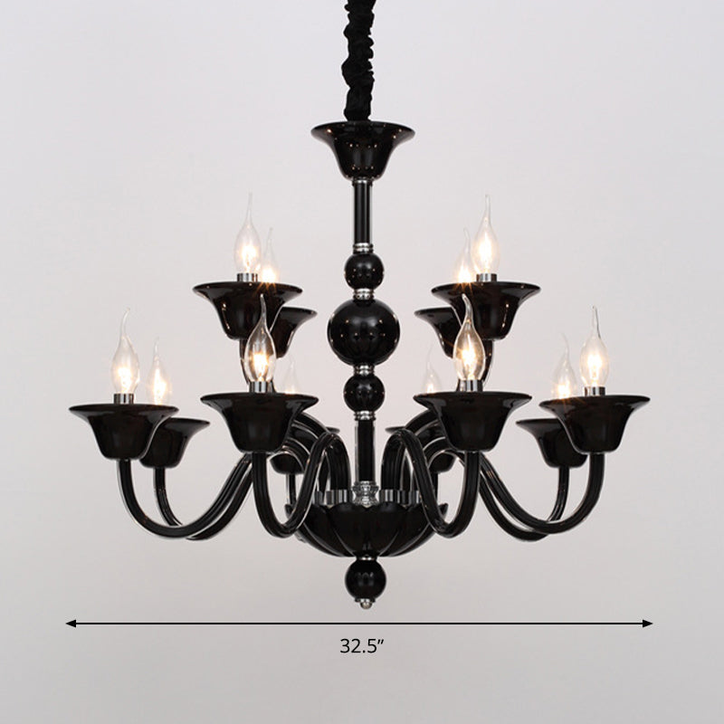 Colette Curved Arm Glass Chandelier