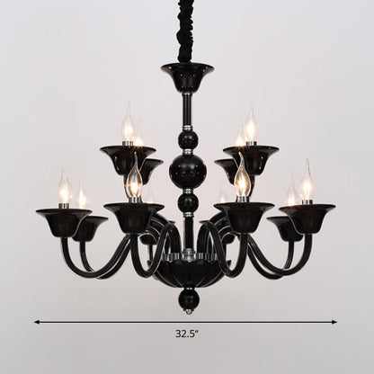 Colette Curved Arm Glass Chandelier