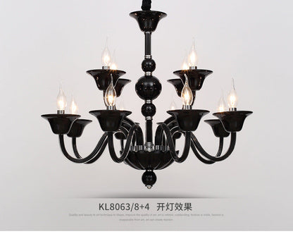 Colette Curved Arm Glass Chandelier