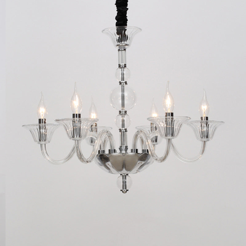 Colette Curved Arm Glass Chandelier