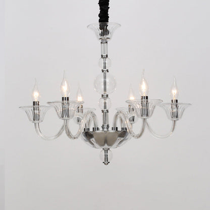 Colette Curved Arm Glass Chandelier