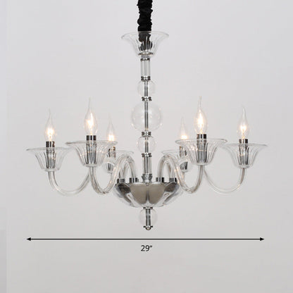 Colette Curved Arm Glass Chandelier