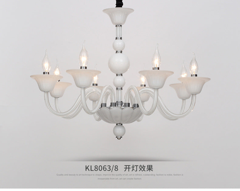 Colette Curved Arm Glass Chandelier