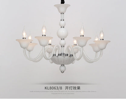 Colette Curved Arm Glass Chandelier