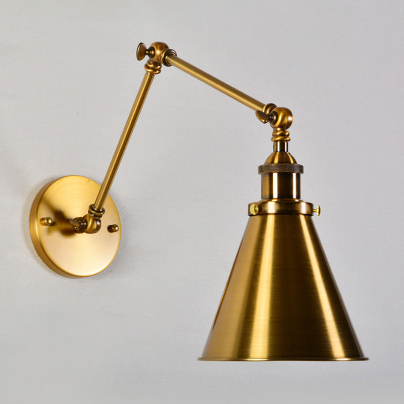 Lucie Antique Brass Swivel Arm Wall Sconce