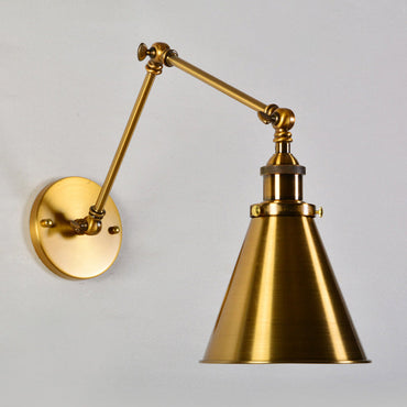 Lucie Antique Brass Swivel Arm Wall Sconce