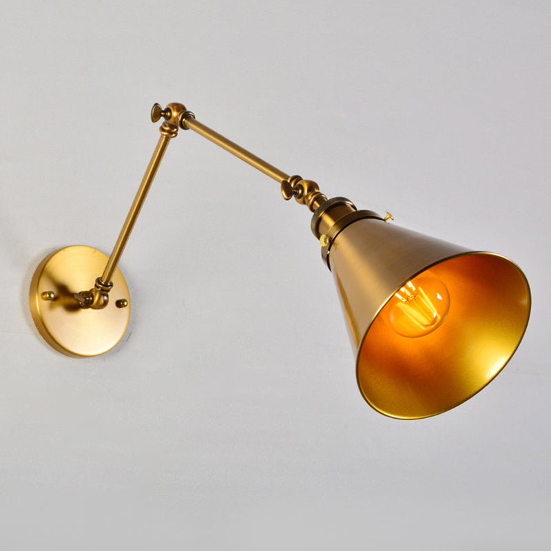 Lucie Antique Brass Swivel Arm Wall Sconce